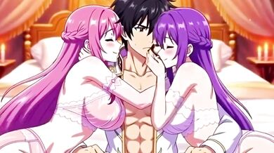 Trapped in a harem game forced to take every gamer girl's creampie