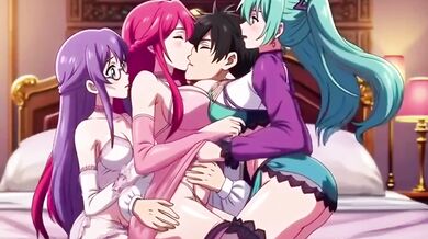 Trapped in a harem game forced to take every gamer girl's creampie