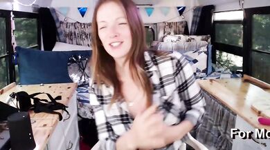 Sky Smith Gaped Raw In Backseat Bus Fuck with Big Juicy Butt
