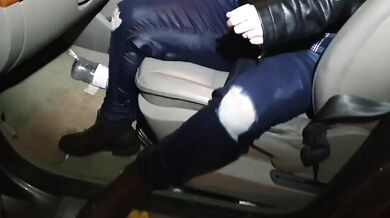 Blonde British girl wets her blue jeans in public pee compilation