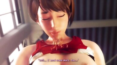 Korean hentai game where I pass a baton to Rena-senpai’s dripping tits