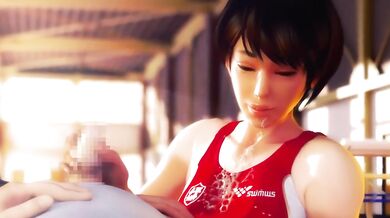 Korean hentai game where I pass a baton to Rena-senpai’s dripping tits