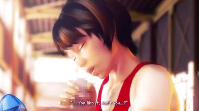 Korean hentai game where I pass a baton to Rena-senpai’s dripping tits