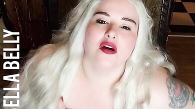 BBW smokes tells you how to stroke that thick hard cock JOI