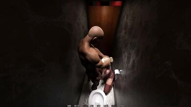 Cuckold husband watches his wife deepthroat BBC in toilet