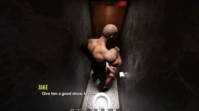 Cuckold husband watches his wife deepthroat BBC in toilet