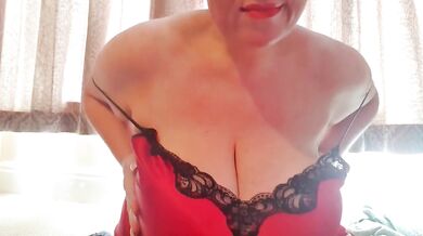 British milf with 36JJ natural tits begging for your cum