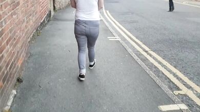 Blonde British beauty gets ruined in public pee disaster
