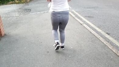 Blonde British beauty gets ruined in public pee disaster