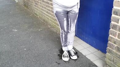 Blonde British beauty gets ruined in public pee disaster