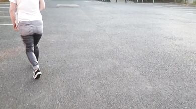Blonde British beauty gets ruined in public pee disaster