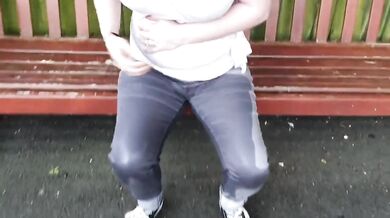 Blonde British beauty gets ruined in public pee disaster