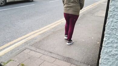 Blonde British girl gets soaked in public leggings piss sluts