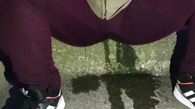 Blonde British girl gets soaked in public leggings piss sluts