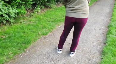 Blonde British girl gets soaked in public leggings piss sluts