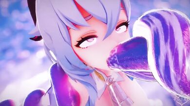 3D 60fps Ganyu Slime Double Penetration Rough Cartoon Hentai