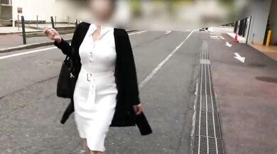 Giant tits MILF mom strolls bare under flimsy white dress no bra gotcha