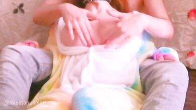 Shy redhead gets wrecked by oil massage while kigurumi breathplay pushes her over the edge