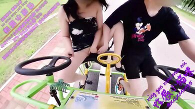 Cycling cowgirl gets throat ruined in public by massive stranger