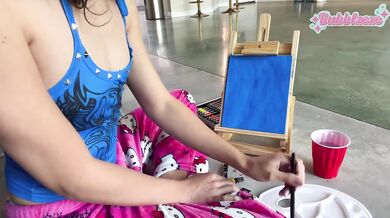 Morning Painting Session raw cumshot sinful art