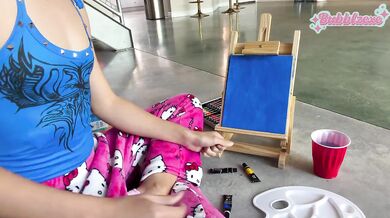Morning Painting Session raw cumshot sinful art