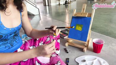 Morning Painting Session raw cumshot sinful art
