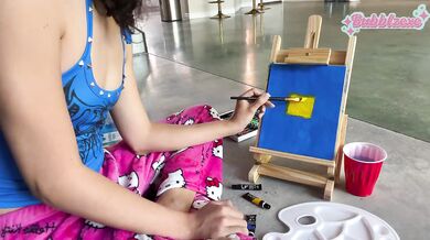 Morning Painting Session raw cumshot sinful art