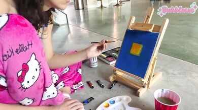 Morning Painting Session raw cumshot sinful art