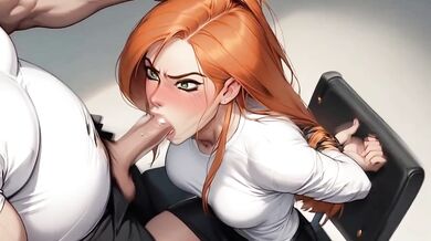 Orihime Inoue gets her bleach hentai fantasies drenched raw and sloppy while Yoruichi watches