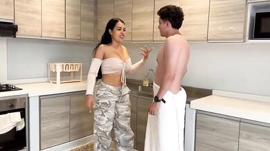 Latina maid takes my husbands big dick and her greedy pussy while wife watches