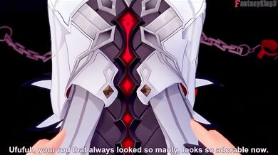 Arlecchino takes a deep throated blowjob on Genshin Impact POV