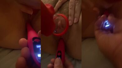 British MILF destroyed by two toys while step sis watches cumming
