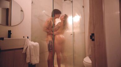 Hot stepsister bath time anal blowjob big cock small tits standing doggy