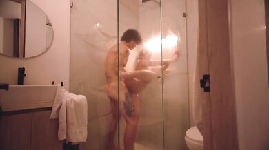 Hot stepsister bath time anal blowjob big cock small tits standing doggy