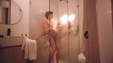 Hot stepsister bath time anal blowjob big cock small tits standing doggy