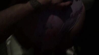 Real couple destroyed in public toilet after club party cumshot