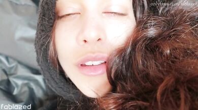 Tight wet pussy rubbed awake till cumshot gush explodes solo