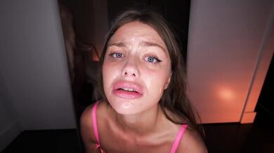 He destroyed my throat deep throat cum on face brutal sloppy blowjob