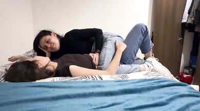 Rubbing our pussy addiction lesbian scissoring tribbing hardcore amateur