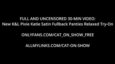 Pink shiny full back panties try on haul for fetish panty lovers