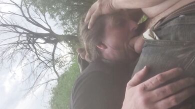 Milf Real Couple Outdoor Blowjob by the River