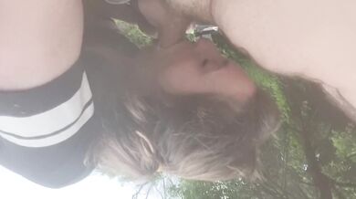 Milf Real Couple Outdoor Blowjob by the River
