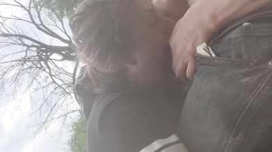 Milf Real Couple Outdoor Blowjob by the River