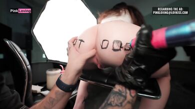 Pinkloving's tattooed pussy gets drilled raw and rough by a big dick