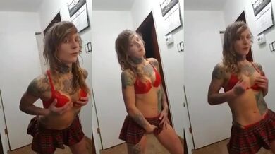 Teasing Petite Blonde Fucks Herself Raw