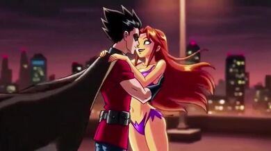 Starfire & Robin first time rough anal fuck hentai anime