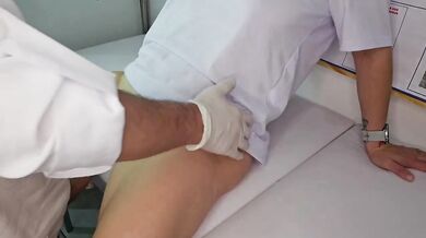 University student gets throat fucked after fake doctor exam