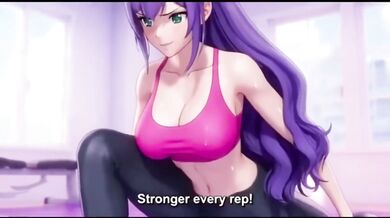 Yoga Teacher Fucks Nude Student from Behind in Hentai Anime