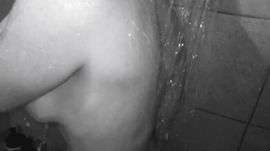 Milf mom's shower squirt ruined by big tits and verified amateur lust