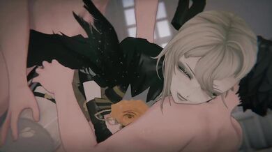 Girl's Frontline 2 Exilium Sextans mind erased in hardcore POV double penetration